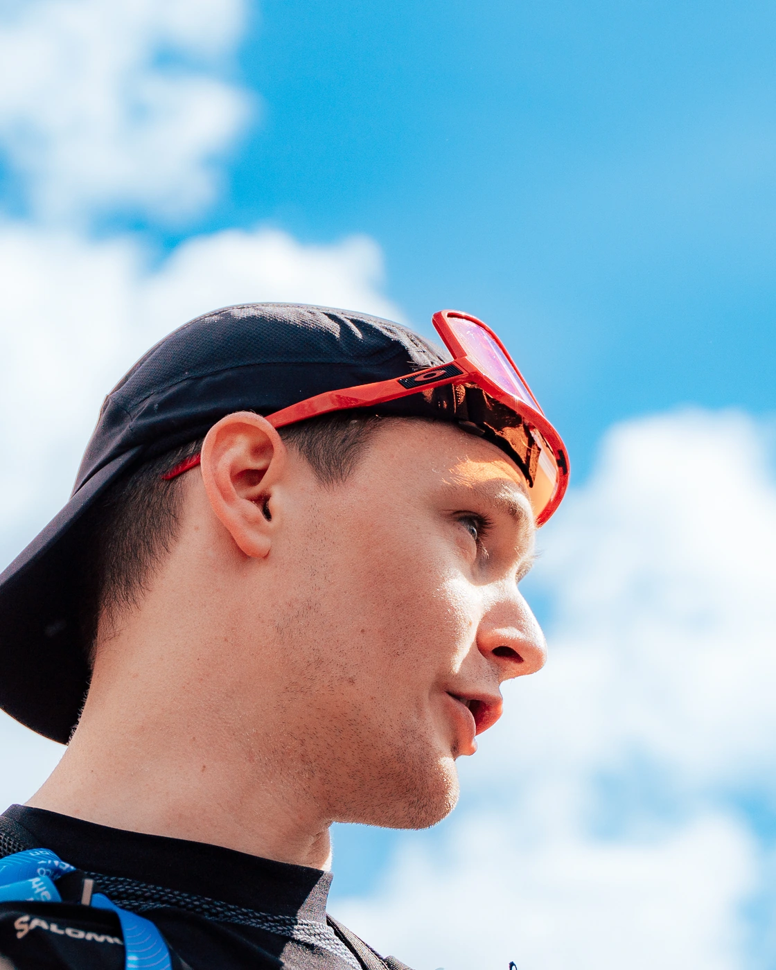 Stephen wearing sports eyewear in natural daylight